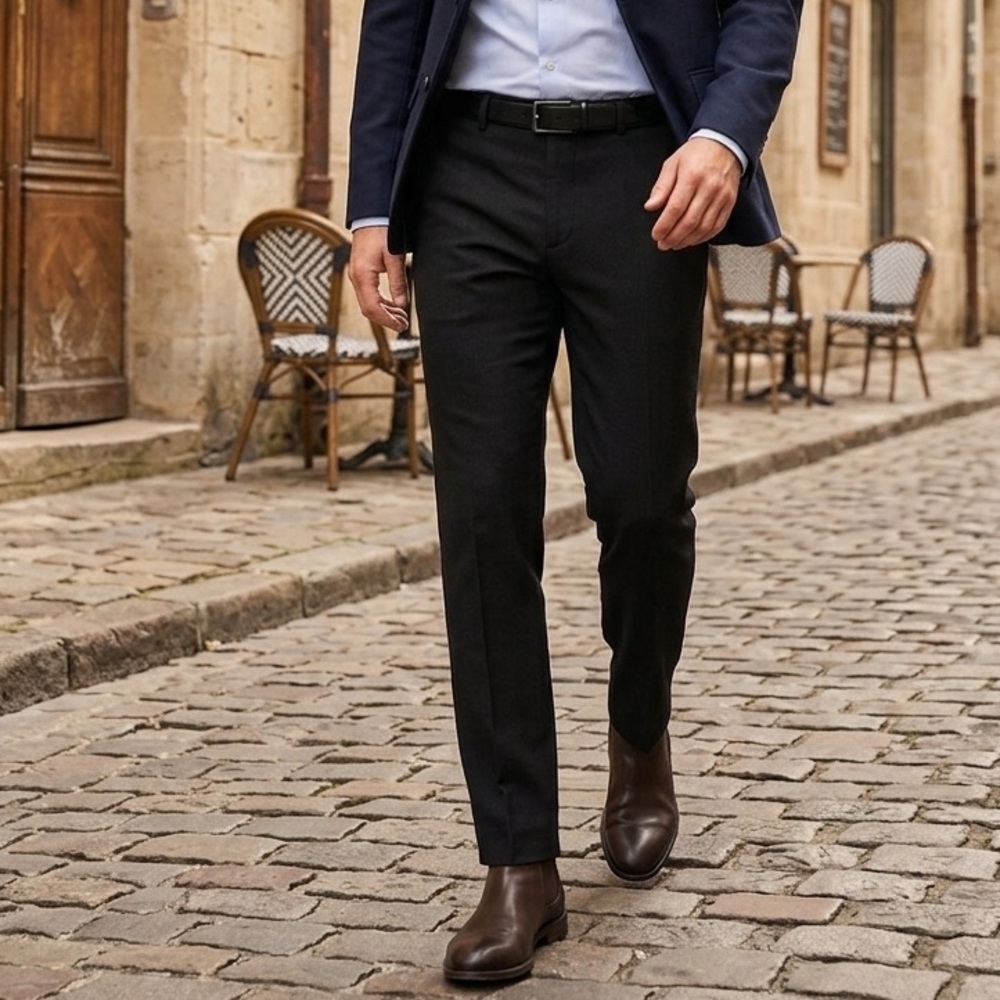 Take 50% OFF- Oobe Men's Black Dress Pants - Classic Tailored, Size-34/30